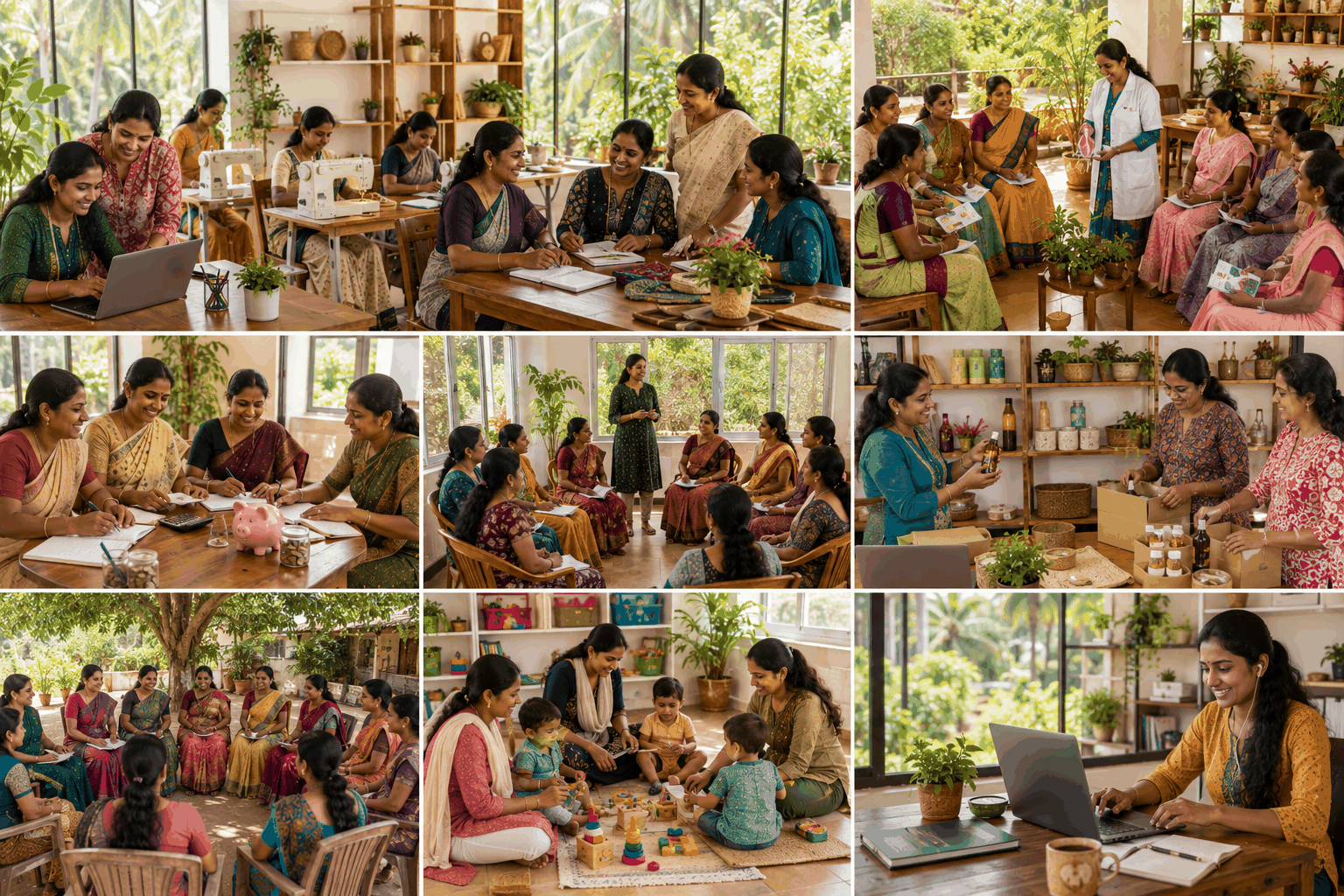 Women in an empowerment group meeting